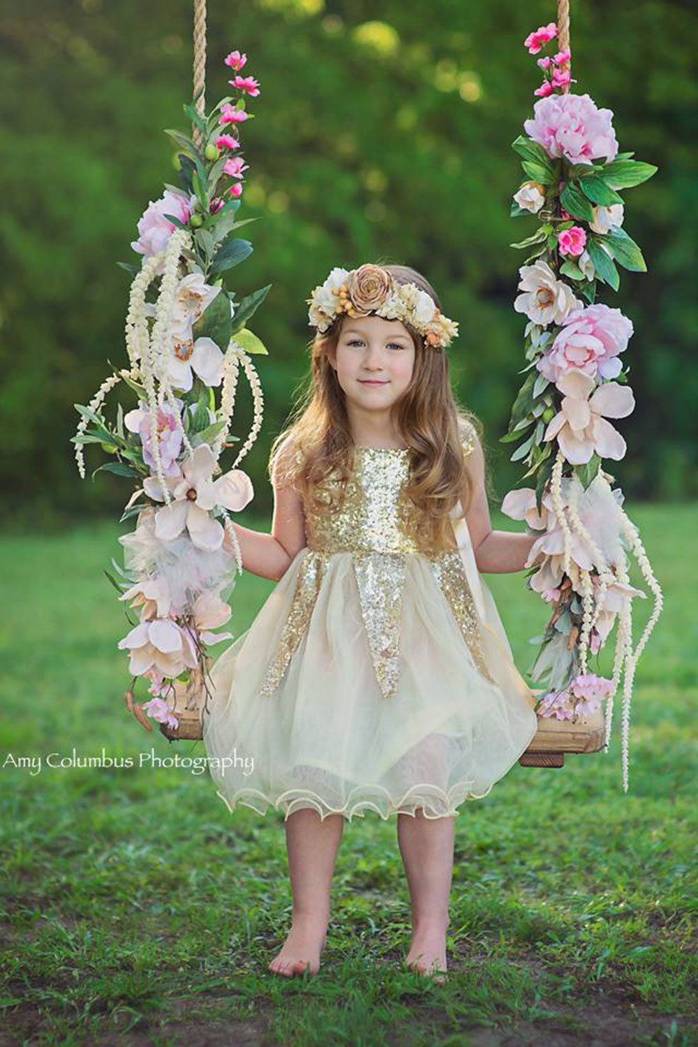 Spring Blossoms Floral Swing Handles Set Custom Order - Honeydrops Designs