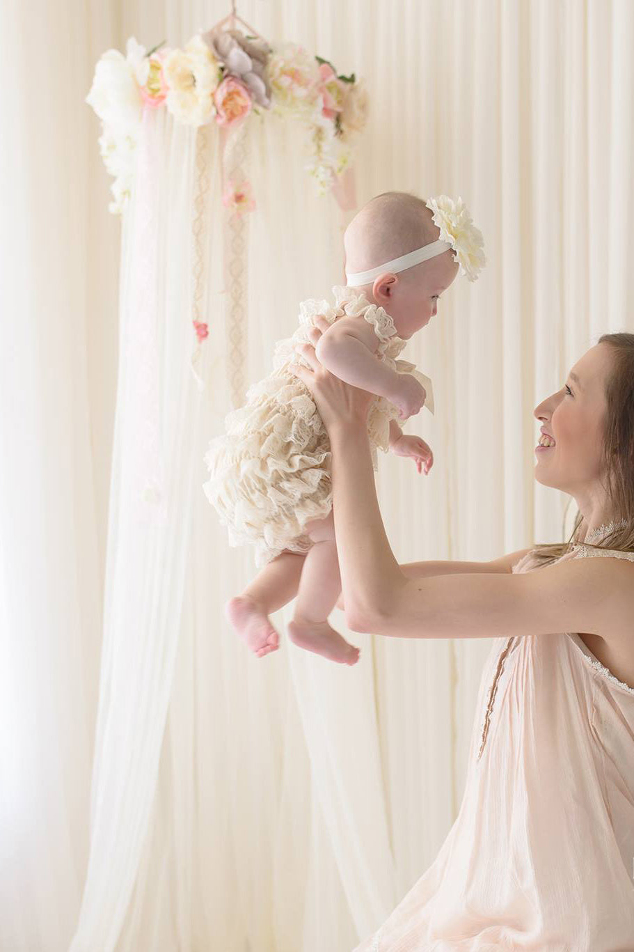 Dreamy Whimsical Floral Canopy Girls Room Decor - Honeydrops Designs