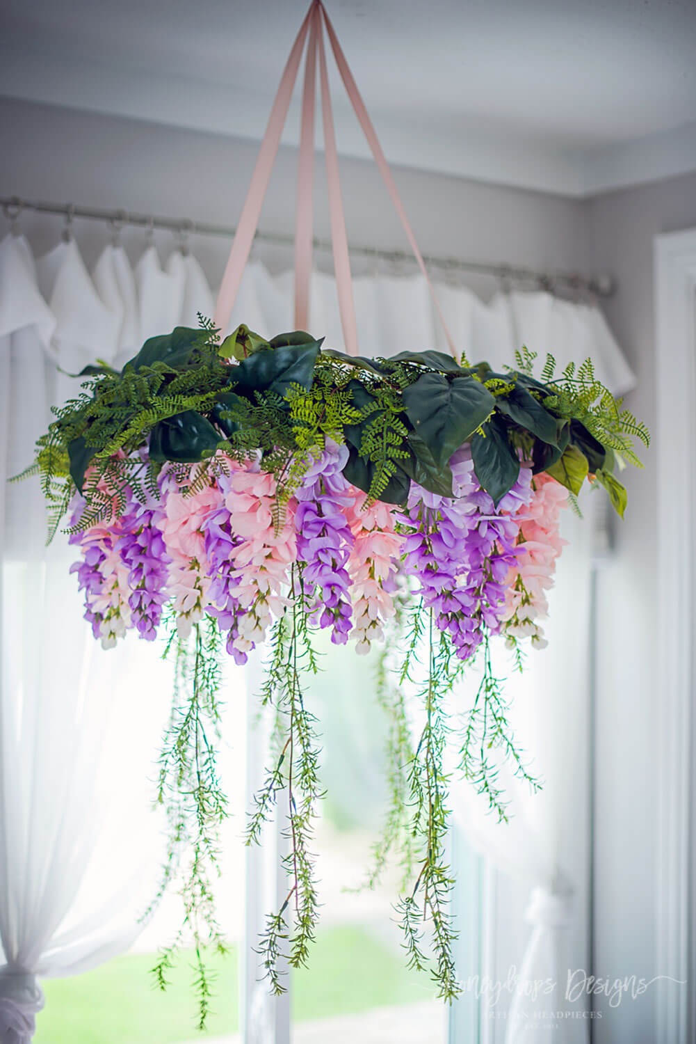 Wisteria Flower Chandelier Baby Mobile Baby Room Girl Nursery Decor - Honeydrops Designs