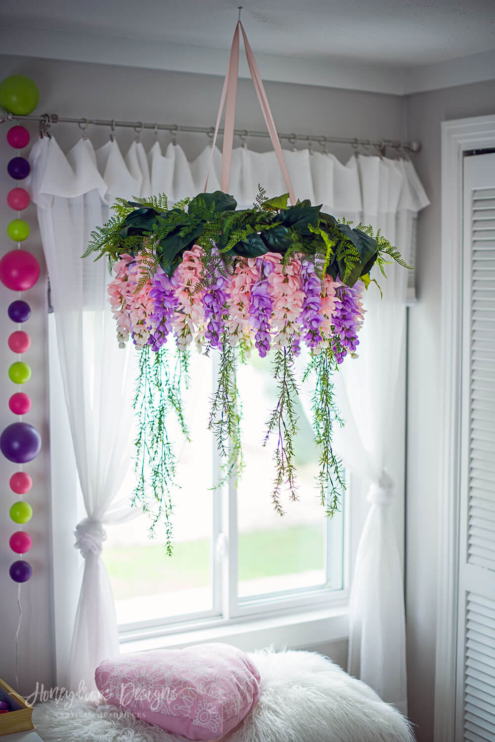 Wisteria Flower Chandelier Baby Mobile Baby Room Girl Nursery Decor - Honeydrops Designs