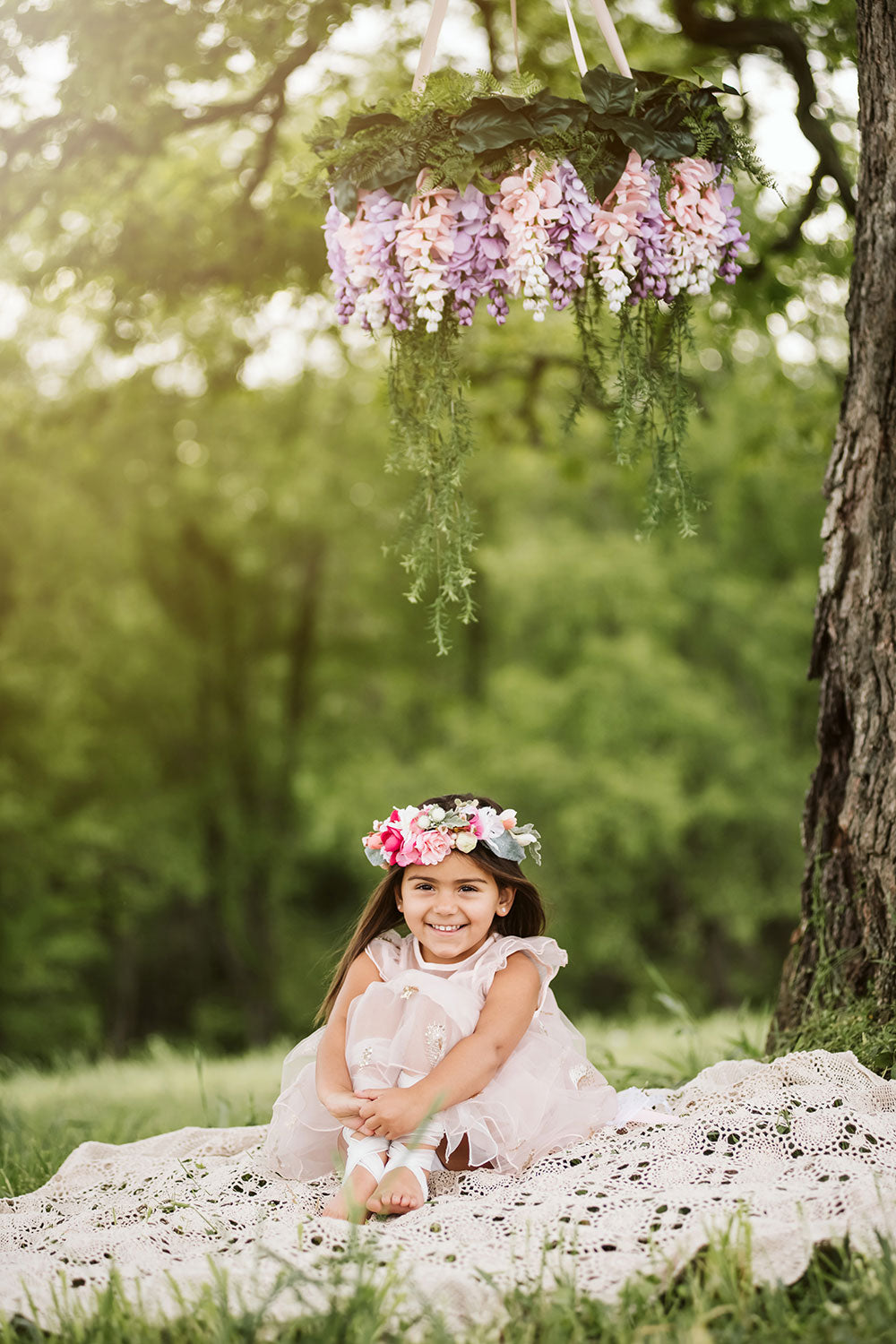 Wisteria Flower Chandelier Baby Mobile Baby Room Girl Nursery Decor - Honeydrops Designs