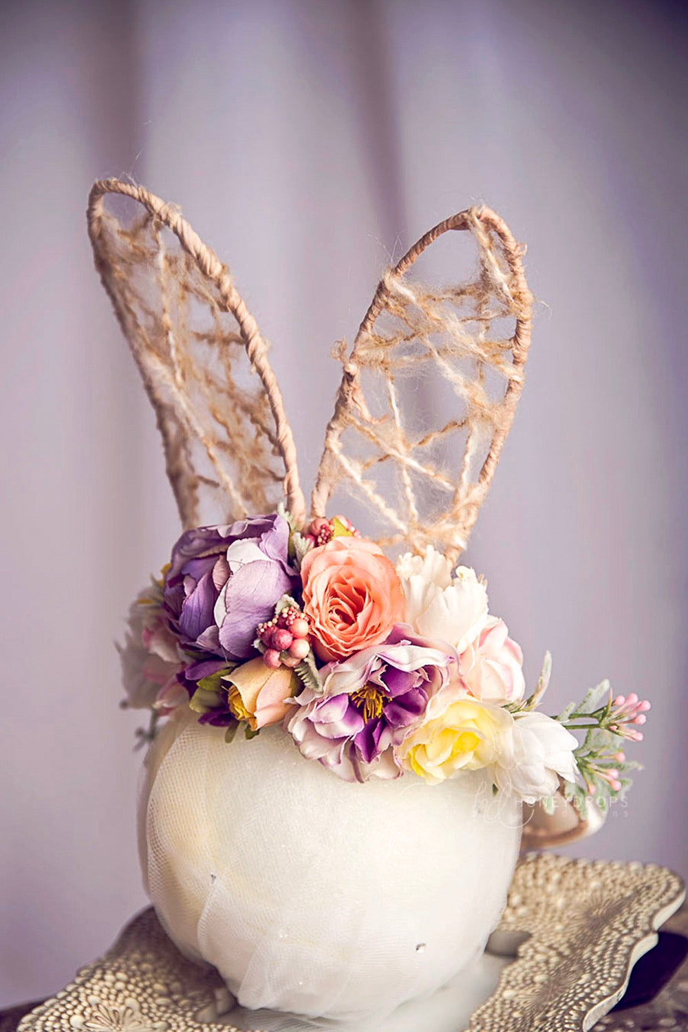 Easter Bunny Ears Flower Halo - Honeydrops Designs