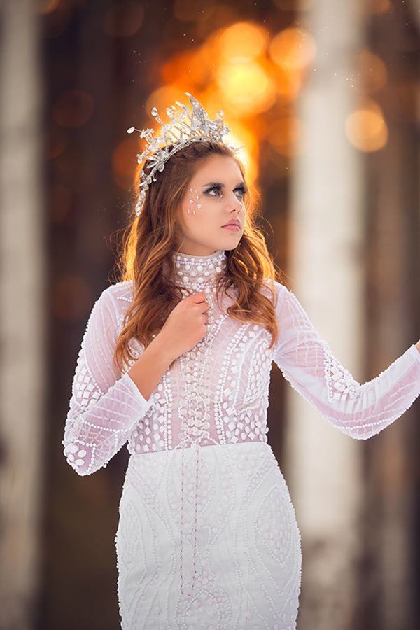 Snow Princess Crystals Rhinestones Crown - Honeydrops Designs