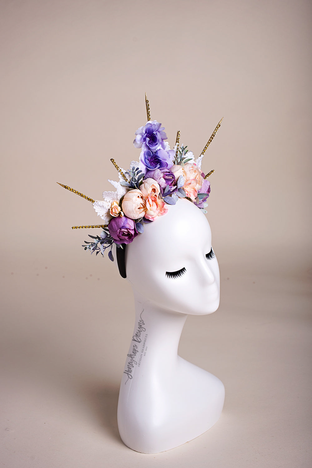 Rays of Spring Couture Floral Headpiece - Honeydrops Designs